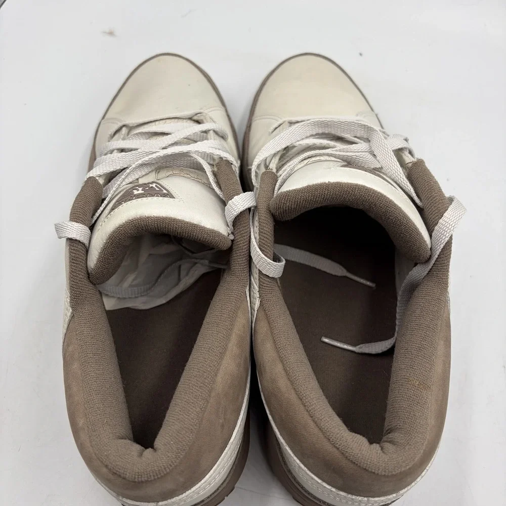 Vintage VanGrack Tan White Leather Sneakers Shoes 80's Very Rare Men's Size 12